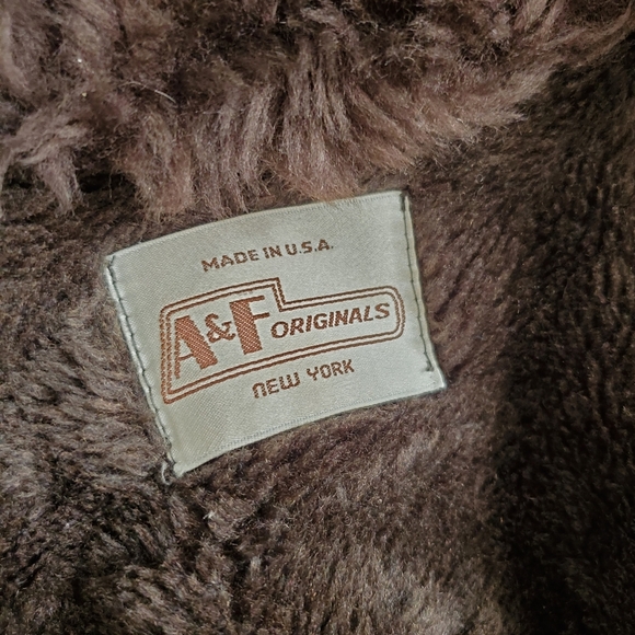 Vintage A&F Originals New York Brown Suede Penny Lane Full Length Overcoat - Picture 2 of 11